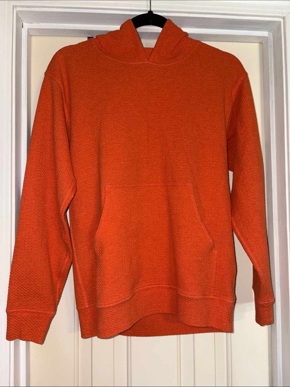 lululemon athletica Orange waffle/textured Hoodie